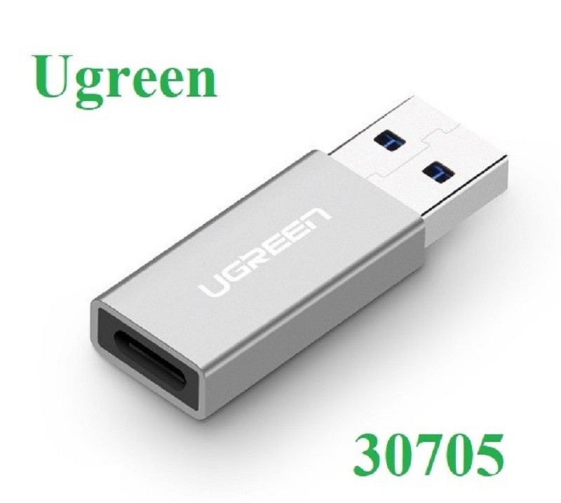 Ugreen 30705 Bộ Chuyển Đổi USB 3.0 Loại A  sang USB 3.1 Loại C chính hãng.